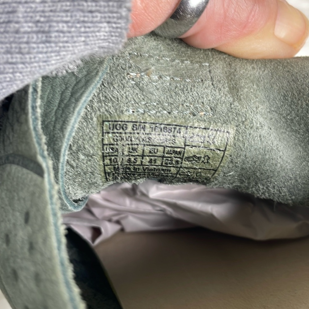 UGG Teal Green Perforated Leather Sneakers - Picture 9 of 9